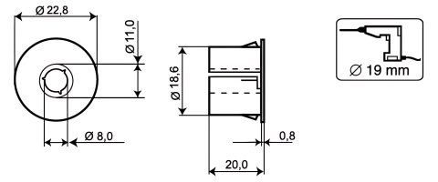 ZESTAW KOŁNIERZY MONTAŻOWYCH MC300-S31W ALARMTECH