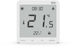 Przewodowy dwustanowy regulator pokojowy podtynkowy biały ST-297z v3 Tech sterowniki