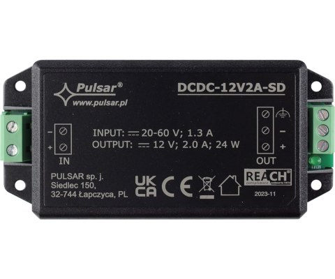 PRZETWORNICA ZASILANIA DCDC-12V2A-SD PULSAR