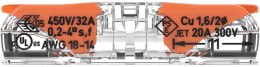 Szybkozłączka przelotowa uniwersalna LINKA/DRUT 2x 0,2-4mm2 WAGO 221-2411 (1szt.)
