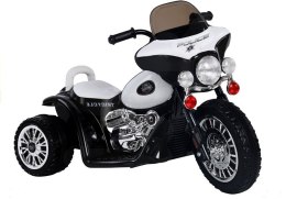 Motor na Akumulator Trójkołowy JT568 Policja Dla Dzieci Światło LED Czarny