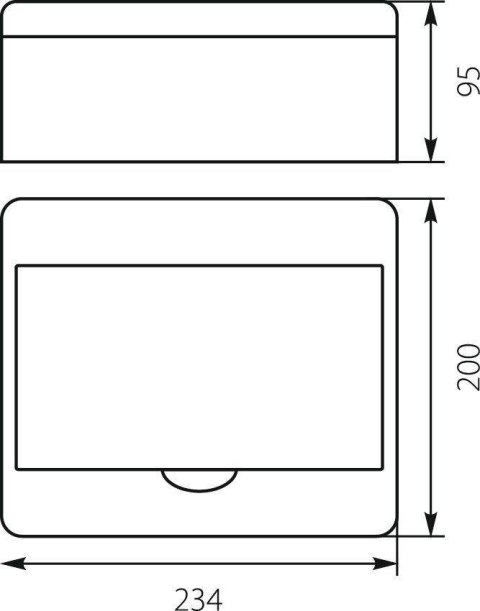 Rozdzielnica n/t RN-8 Fala (N+PE) IP40 200x234x95mm, biała | 7.2 Elektro-Plast Opatówek