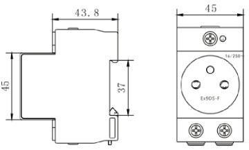 Gniazdo modułowe, na szynę DIN TH-35, do rozdzielnicy Noark Ex9DS-F 106194