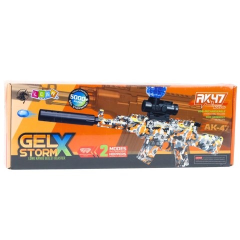 Karabin AK47 Na Kulki Wodne Hydrożelowe Graffiti Pomarańczowy