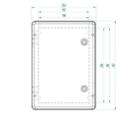 OBUDOWA HERMETYCZNA INDUSTRIAL/252X352X142/SR2/EPN 252 x 352 x 162 mm Elektro-Plast Nasielsk