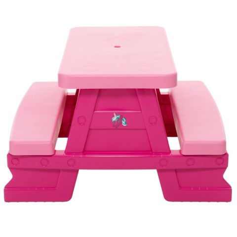 Zestaw Stolik Ogrodowy z Ławeczkami Dla Dzieci Dorex Różowy 5067