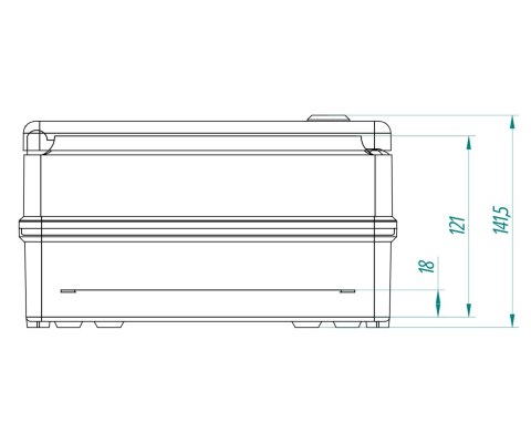 OBUDOWA HERMETYCZNA INDUSTRIAL/252X352X142/SR1-TR/EPN 252 x 352 x 142 mm Elektro-Plast Nasielsk