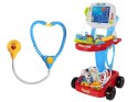 Zestaw Lekarski na Wózku Stolik Lekarski Dla Dzieci Doktor EKG 17 el.