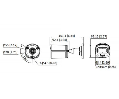KAMERA AHD, HD-CVI, HD-TVI, CVBS DS-2CE10DF3T-LFS(2.8MM) Smart Hybrid Light - 1080p Hikvision