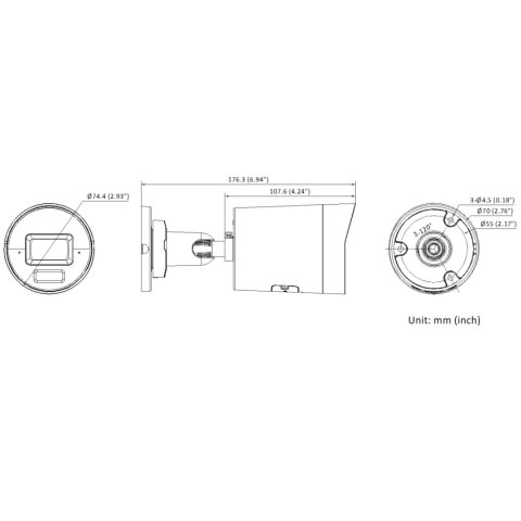 KAMERA IP DS-2CD2043G2-LI2U/SL(2.8MM)/PL AcuSense Smart Hybrid Light - 4 Mpx 2.8 mm Hikvision