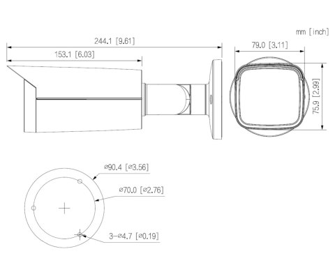 HYBRYDOWA KAMERA TERMOWIZYJNA IP HY-FT431LFP-TD1F4 1.2 mm, 4 Mpx 4.0 mm WISUALARM