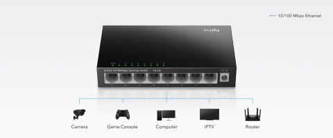 SWITCH FS108 8-PORTOWY CUDY