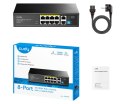SWITCH POE FS1010P 8-PORTOWY + 2X UPLINK CUDY