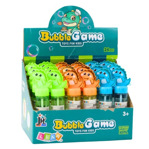 Bańki Mydlane Dinozaur 3 Otwory Do Baniek Mix Kolorów 30ml