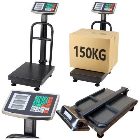 Waga Elektroniczna LCD Platformowa Magazynowa Dokładność do 20g 150kg