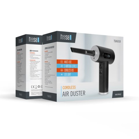 Dmuchawa , kompresor , 3 poziomy , latarka , 75W, 5 końcówek, bateria 6 000 mAh, TEESA