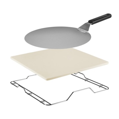 Piec do pizzy SUPREME ELITE 2200 W, 450 stopni, dwie grzałki, okno, LED, 33 cm, różne programy pieczenia