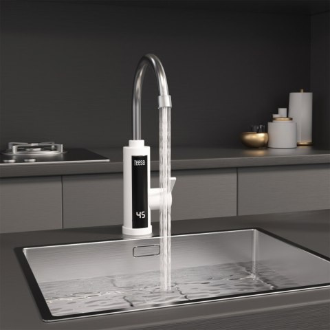 Przepływowy podgrzewacz wody - bateria kuchenna biała