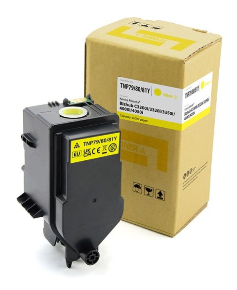 Toner Cartridge Web Yellow Minolta TNP79Y zamiennik AAJW250, AAJW2D0 UWAGA- nie pasują do Minolty C3350 (znaczenie ma brak liter