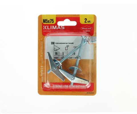 KOTWY SPRĘŻYNOWE BM-05075*P2 TYPU PARASOLKA WKRĘT-MET KLIMAS