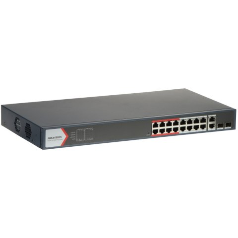 SWITCH POE DS-3E1318P-EI(B) 16-PORTOWY + 2X UPLINK + 2X SFP Hikvision