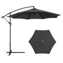 Parasol Ogrodowy Boczny Z Regulacją Pochyłu 350 x 250cm Antracyt