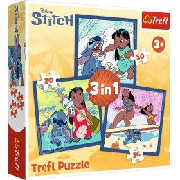 Puzzle - 3w1 (20, 36, 50) - Czas ze Stitchem - Disney Lilo i Stitch - Trefl 34896