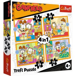 Puzzle - 4w1 (35, 48, 54, 70) - Garfield Kocha lazanię - Trefl 34673