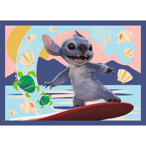 Puzzle - 4w1 (25, 48, 54, 70) - Wakacje na Hawajach - Disney Stitch - Trefl 34666