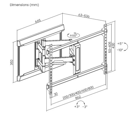 UCHWYT DO TELEWIZORA LUB MONITORA BRATECK-LPA76-486 BRATECK