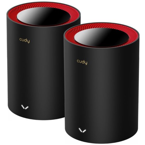 DOMOWY SYSTEM WI-FI MESH M3000(2-PACK)-BLACK Wi-Fi 6 2.4 GHz, 5 GHz, 574 Mb/s + 2402 Mb/s CUDY