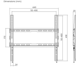 UCHWYT DO TELEWIZORA LUB MONITORA BRATECK-KL32-44F BRATECK