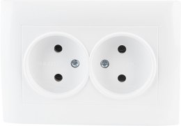 Gniazdo podwójne VCX WESA LC 14 Biały