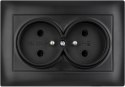 Gniazdo podwójne z uziemieniem VCX WESA LC 16 Czarny