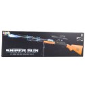 Karabin Snajperski Zabawkowy AK-528 Celownik Statyw Światła Dźwięki