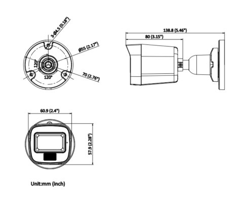 KAMERA IP VE-NC140F-LIU(2.8MM) - 4 Mpx Hikvision