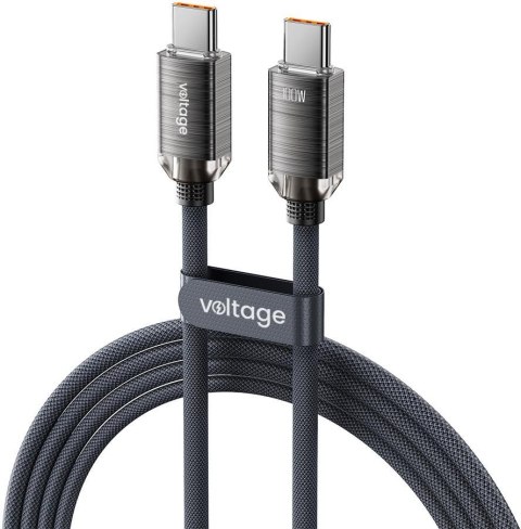 Kabel USB-C / USB-C Voltage PureCrystal 100W PD 200cm czarny