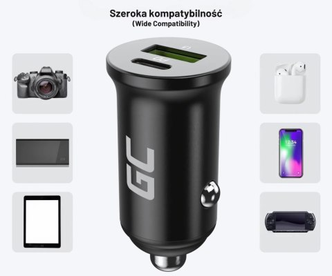 ŁADOWARKA SAMOCHODOWA USB CADM-GC-38AC Green Cell