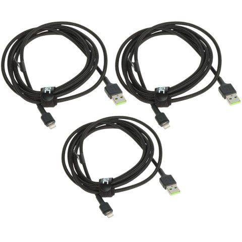 ZESTAW PRZEWODÓW KABGCSET06 Ray 3 x 2.0 m Green Cell