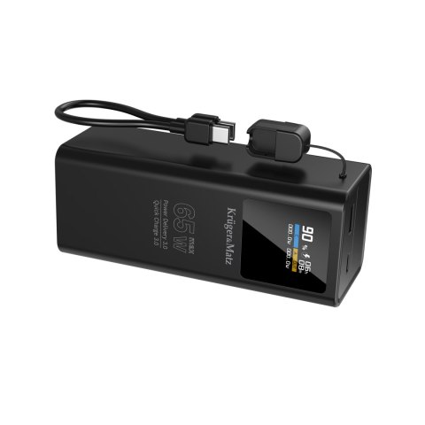 PowerBank Kruger&Matz 20000 mAh Li-ion 65W z funkcją QC oraz PD