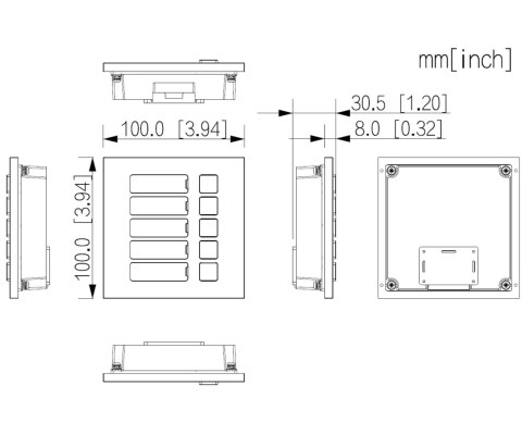 MODUŁ KLAWIATURY VTO4103FB-MB5 DO MODUŁU VTO4103FB DAHUA