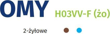 Przewód elektryczny linka H03VV-F OMY 2x1mm2 300V NKT 100m