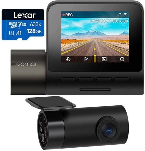 Wideorejestrator 70Mai Dash Cam A200 + kamera wsteczna RC11 + karta Lexar 128GB
