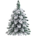 Choinka Ozdobna Dekoracyjna Sztuczna Na Pniu Pokryta Śniegiem 60 x 16 cm