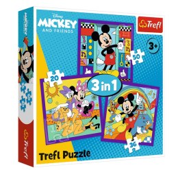 Puzzle - 3w1 (20, 36, 50) - Miki i jego wesoła ekipa - Myszka Miki i Przyjaciele - Trefl 34894