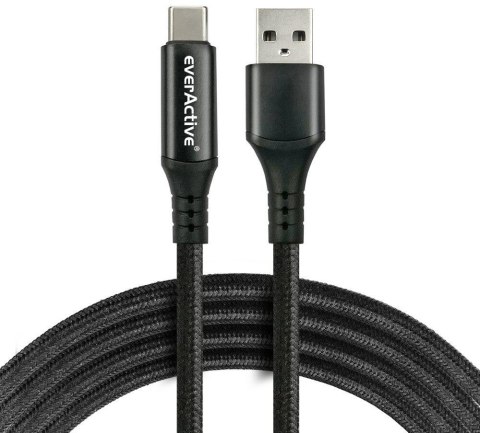 KABEL USB-A / USB-C LCD everActive CBB-1CBL 100cm 3A