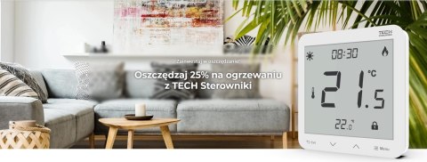 TECH STEROWNIKI Zestaw sterowania strefowego ogrzewaniem podłogowym przewodowy