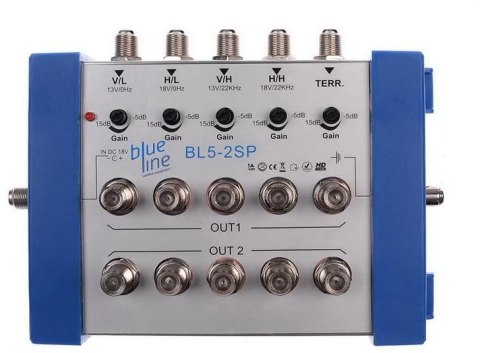Rozgałęźnik 2 x 5 SAT Blue Line BL5-2SP
