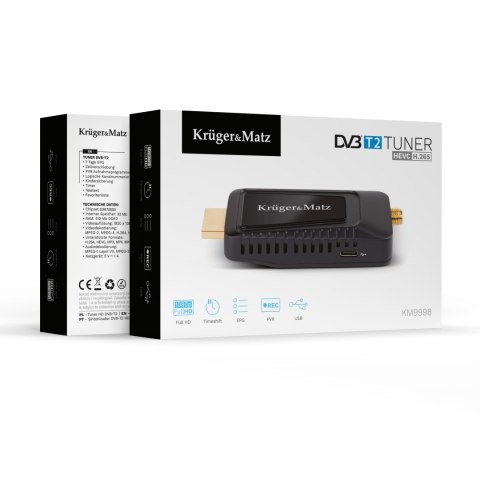 Tuner DVB-T2 HEVC H.265 mini na HDMI