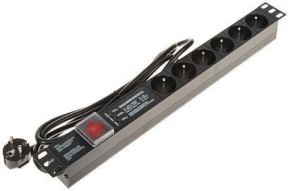 Listwa zasilająca 6 gniazd PD-6/R-SPD-3L
